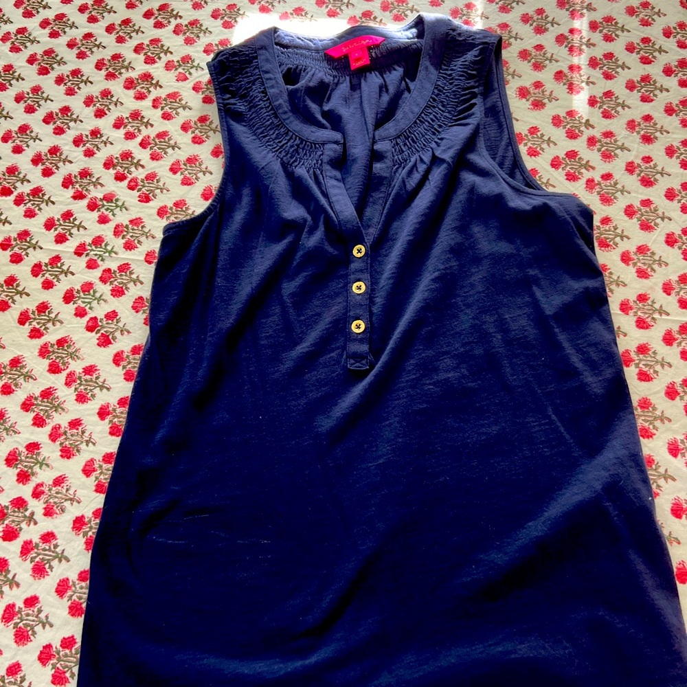 Navy Lily Pulitzer top sleeveless